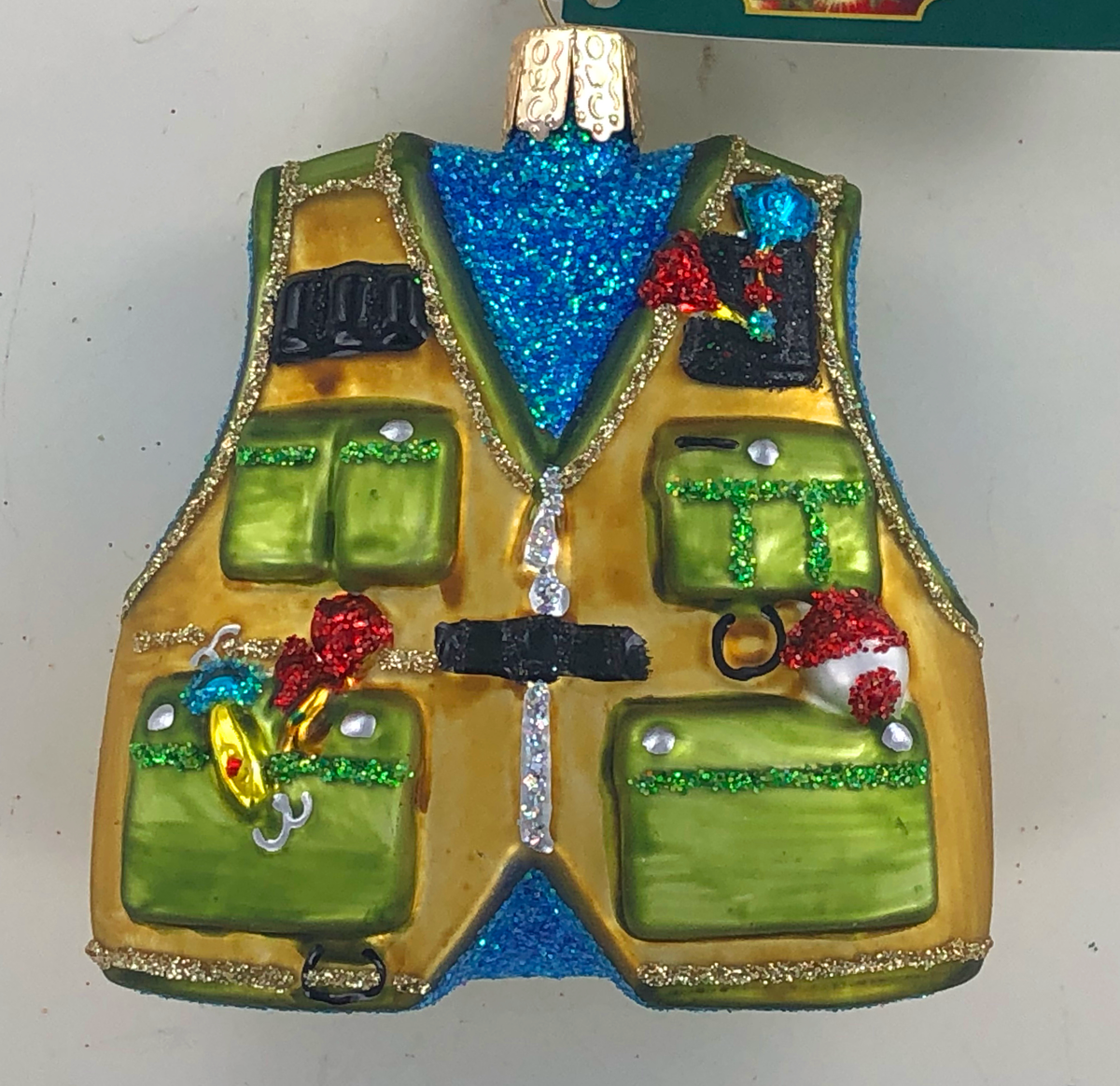 Old World Christmas Fishing Vest Ornament