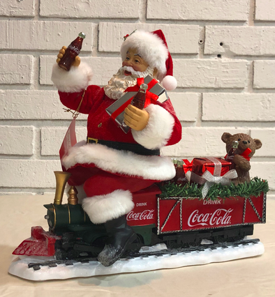 Coke Santa Train w/LED Garland