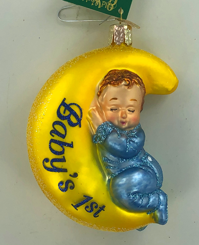 Old World Christmas - Dreamtime Baby Ornament (Blue)