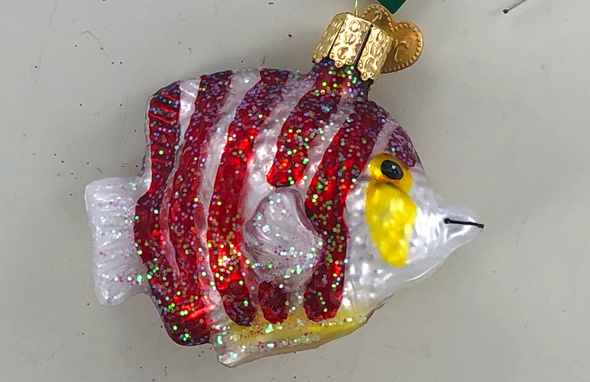 Old World Christmas - Peppermint Angelfish Ornament