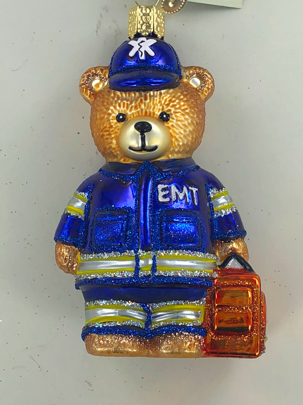 Old World Christmas - EMT Teddy Bear Ornament