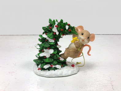 Charming Tails - 3" Mouse and Christmas Tree