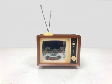 Musical LED TV w/Train and Snow Fall