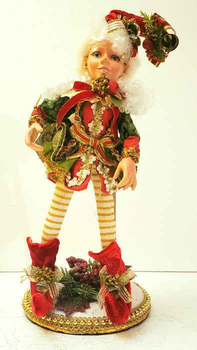Mark Roberts Red and White Holly Belle Collectible Christmas Elf 12"
