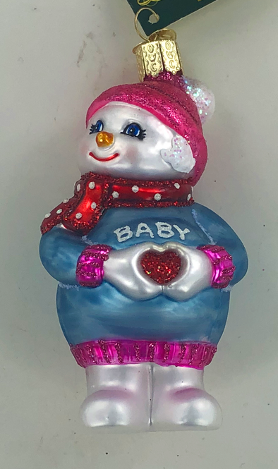 Old World Christmas - Expectant Snowlady Ornament