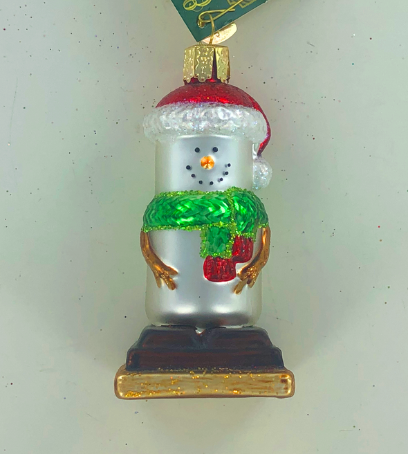 Old World Christmas - S'Mores Snowman Ornament