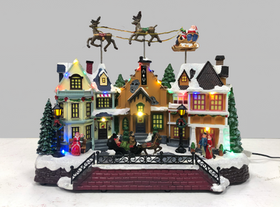 Musical Animated Christmas Holiday Village