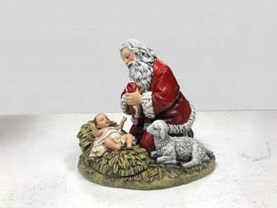 Kneeling Santa Figurine