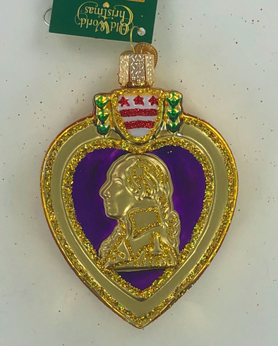 Old World Christmas - Purple Heart Ornament