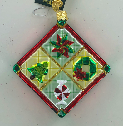 Old World Christmas - Christmas Quilt Ornament