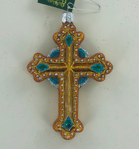 Old World Christmas - Jeweled Cross Ornament