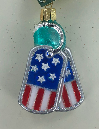 Old World Christmas - Military Tags Ornament