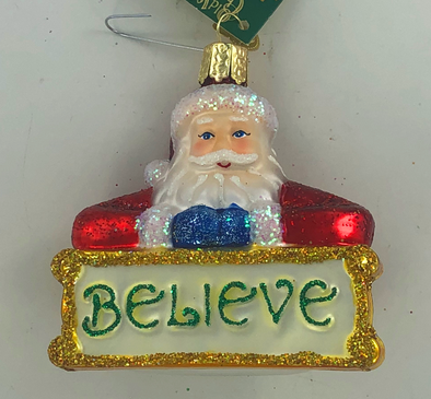Old World Christmas - Believe Santa Ornament