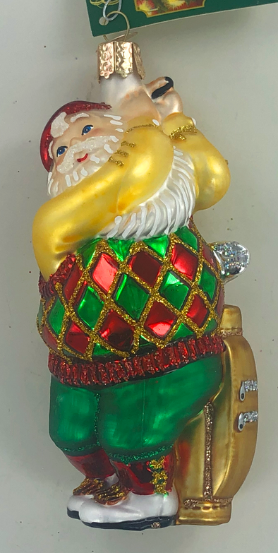 Old World Christmas - Golfing Santa Ornament