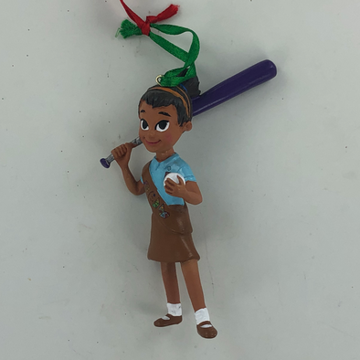Girlscout Brownie Softball Ornament