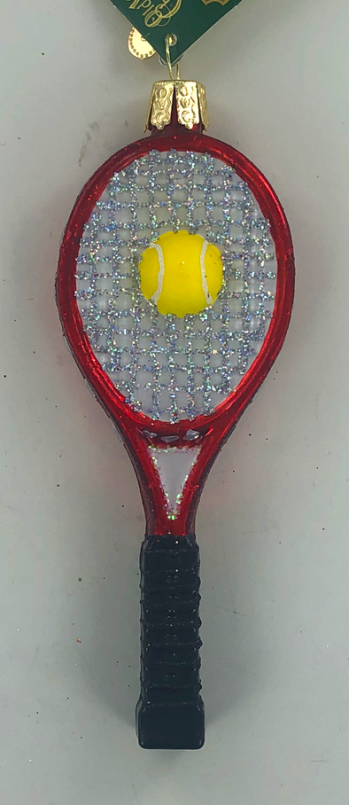 Old World Christmas - Red Tennis Racquet Ornament