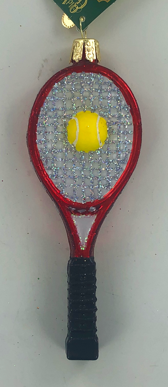 Old World Christmas - Red Tennis Racquet Ornament