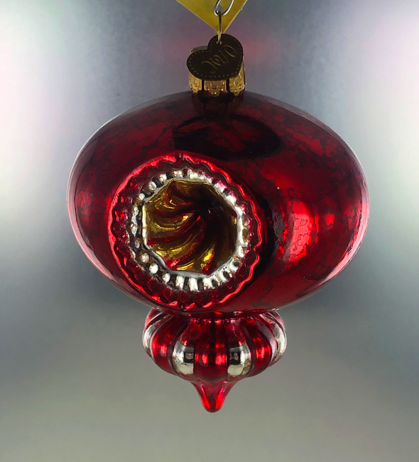 Old World Christmas - Red Peppermint Reflector Ornament