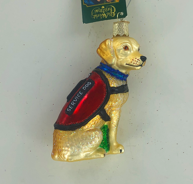 Service Dog Old World Ornament