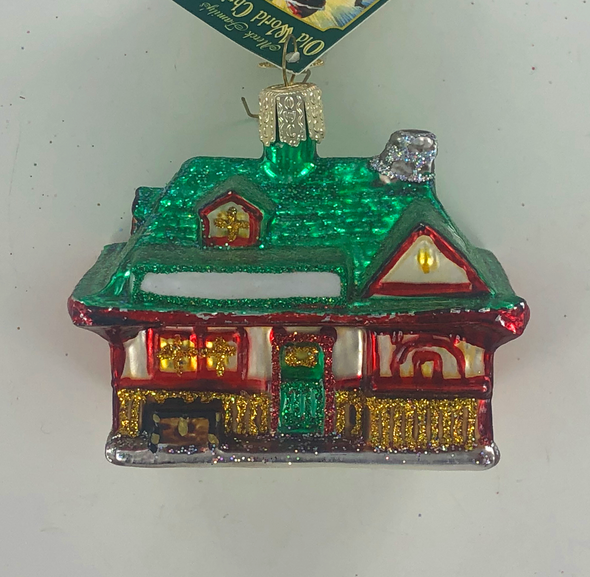 Old World Christmas - Train Station Ornament