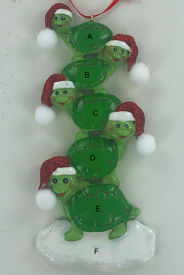 Turtle Family Personalized Ornament
