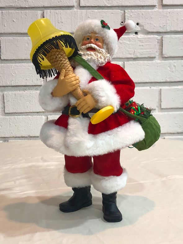 Santa Holding Leg Lamp w/Light