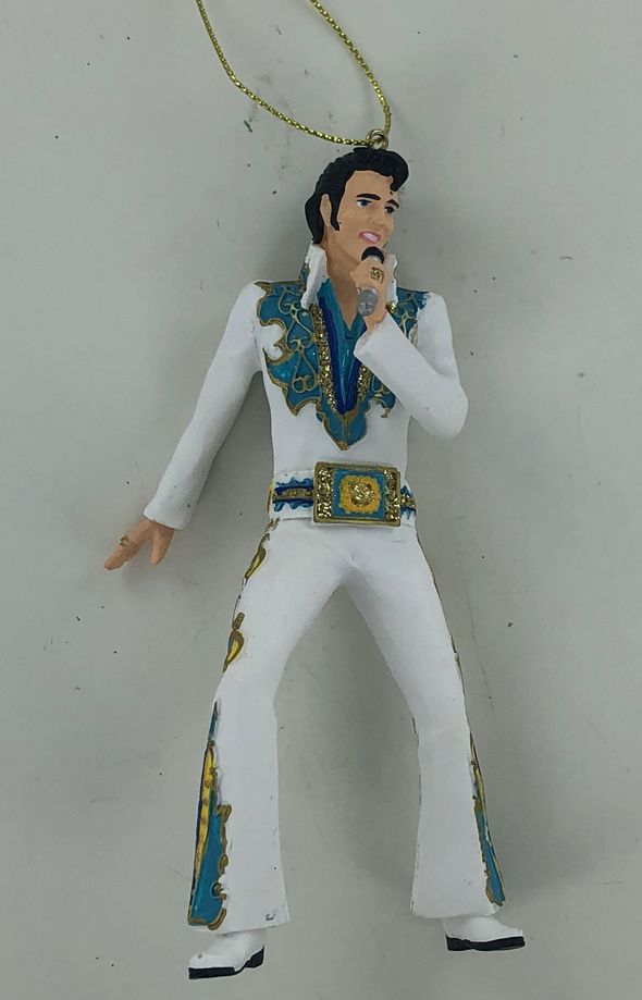 Elvis in White/Blue Jumpsuit