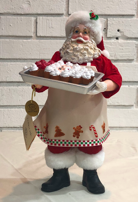 Santa w/ Tray of Santa Face Cake