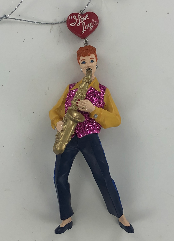 Lucy Playing Saxophone Ornament