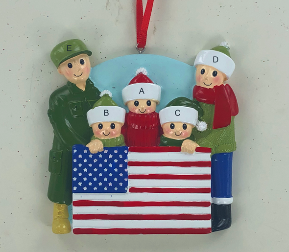 Veteran Family Personalized Ornament