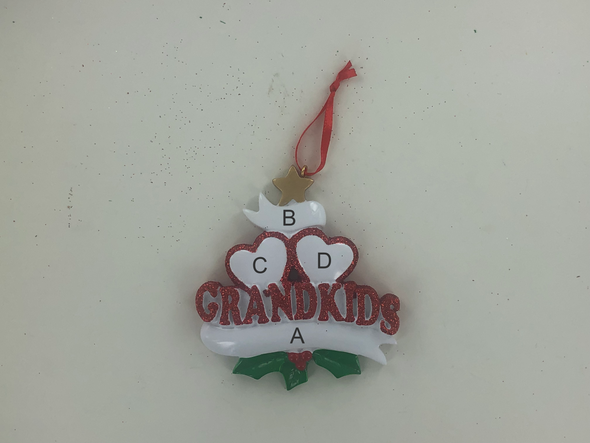 Grandkids Hearts Personalized Ornament