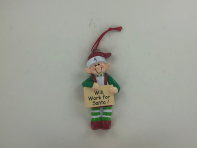 Elf Worker Personalized Ornament