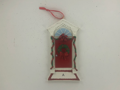 Red Bow Door Personalized Ornament