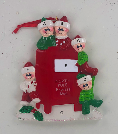 Letters to Santa Family Personalized Ornament