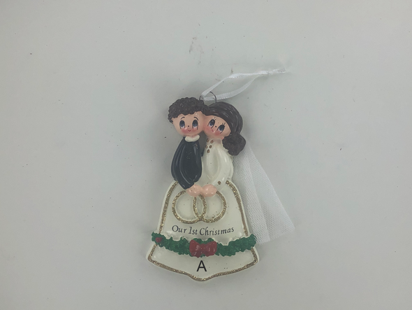 Wedding Bell Couple Personalized Ornament