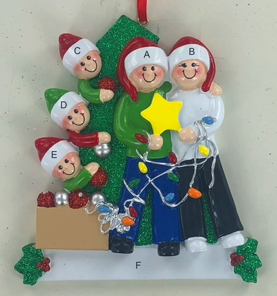 Decorating The Tree Family Personalized Ornament