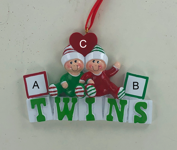 Twins Personalized Ornament