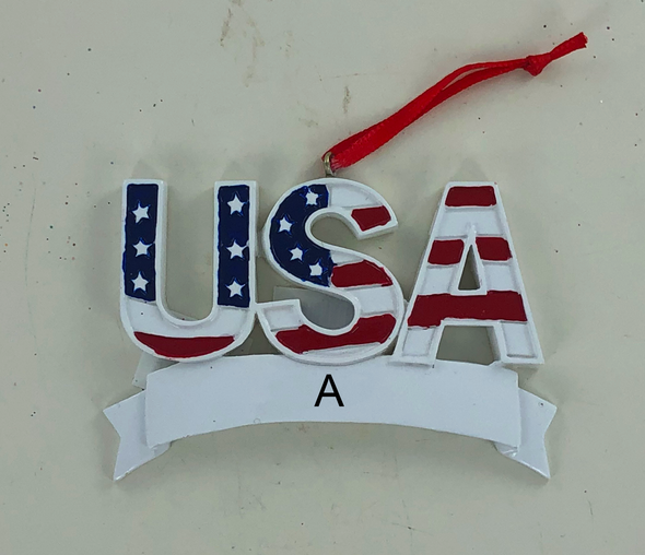 USA Personalized Ornament