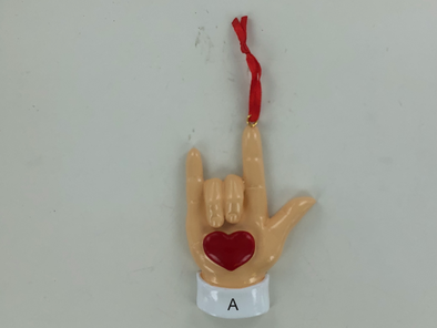Sign Language Personalized Ornament