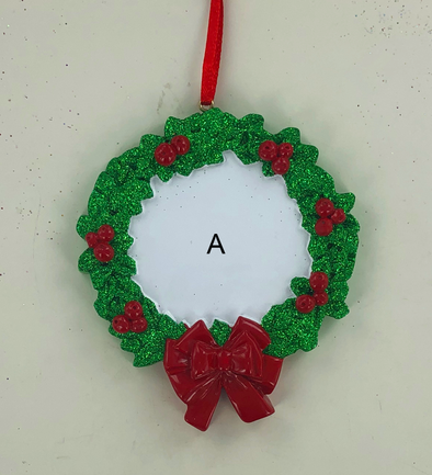 Blank Wreath Personalized Ornament
