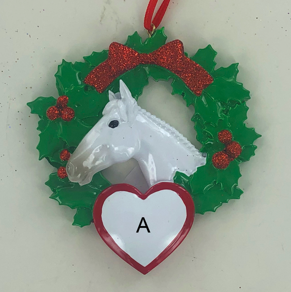 Gray Horse Personalized Ornament