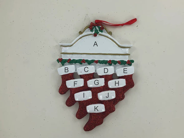 Stockings On Mantle Personalized Ornament