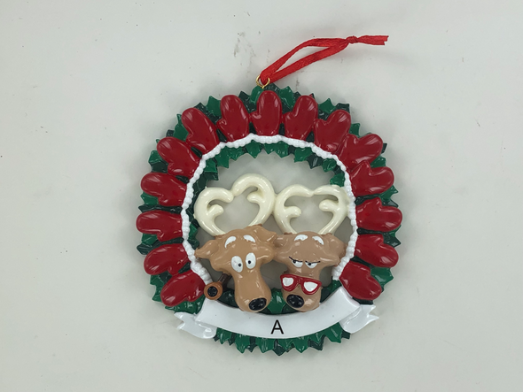 Mitten Wreath Personalized Ornament