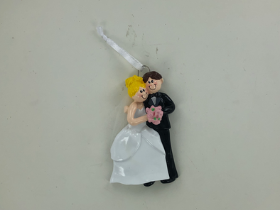 Wedding Couple Personalized Ornament (Blonde)