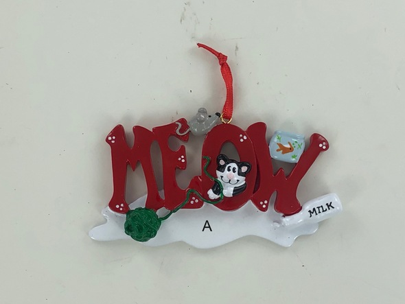 Cat's Meow Personalized Ornament