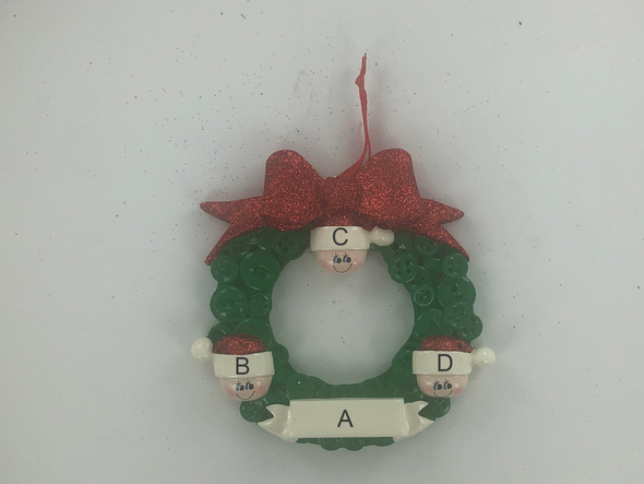 Button Wreath Personalized Ornament