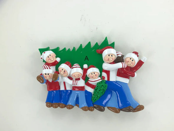 Tree Shopping Family Table Topper Ornament