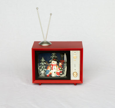 LED Red TV Kids with Snowman