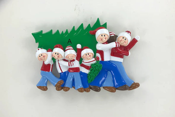 Tree Shopping Family Table Topper Ornament