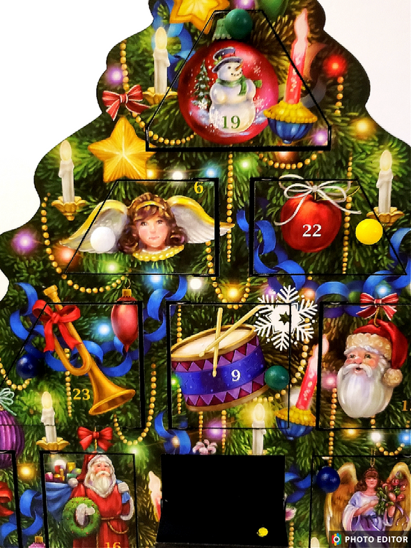 Christmas Tree Wood Advent Calendar